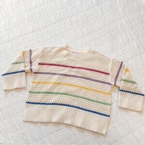 babyGap Pointelle Sweater Striped Multistriped NEW 4 years